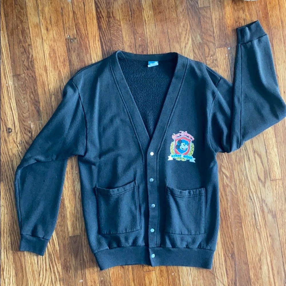 Vintage Large Button Down Double Pocket Sweater - image 1